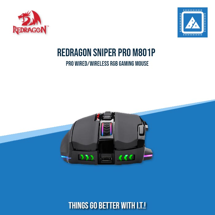 REDRAGON SNIPER PRO M801P WIRED/WIRELESS RGB GAMING MOUSE REDRAGON SNIPER PRO M801P WIRED/WIRELESS RGB GAMING MOUSE